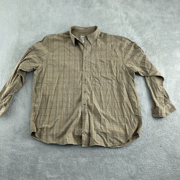 Eddie Bauer Mens Plaid Long Sleeve Button-Up Shirt XXL 5314 - Picture 1 of 7